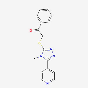 2-{[4-methyl-5-(4-pyridinyl)-4H-1,2,4-triazol-3-yl]thio}-1-phenylethanone