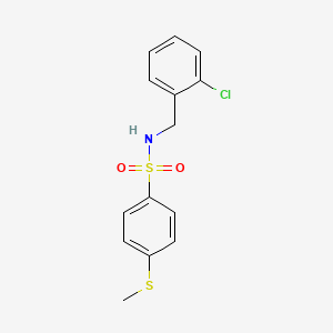 molecular formula C14H14ClNO2S2 B4812924 N-(2-chlorobenzyl)-4-(methylthio)benzenesulfonamide 