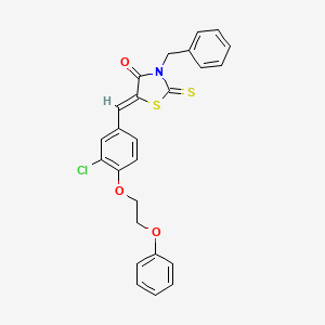 3-benzyl-5-[3-chloro-4-(2-phenoxyethoxy)benzylidene]-2-thioxo-1,3-thiazolidin-4-one