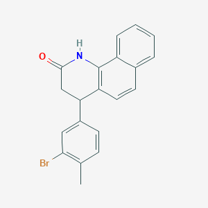 molecular formula C20H16BrNO B4812982 4-(3-bromo-4-methylphenyl)-3,4-dihydrobenzo[h]quinolin-2(1H)-one 