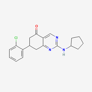 molecular formula C19H20ClN3O B4812990 7-(2-chlorophenyl)-2-(cyclopentylamino)-7,8-dihydroquinazolin-5(6H)-one 