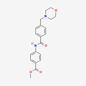 molecular formula C20H22N2O4 B4813007 methyl 4-{[4-(4-morpholinylmethyl)benzoyl]amino}benzoate 