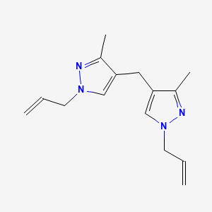 molecular formula C15H20N4 B4813018 4,4'-methylenebis(1-allyl-3-methyl-1H-pyrazole) 