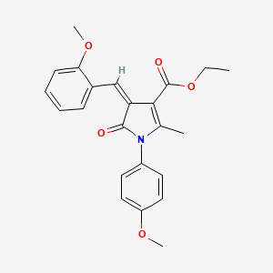 ETHYL (4Z)-1-(4-METHOXYPHENYL)-4-[(2-METHOXYPHENYL)METHYLIDENE]-2-METHYL-5-OXO-4,5-DIHYDRO-1H-PYRROLE-3-CARBOXYLATE