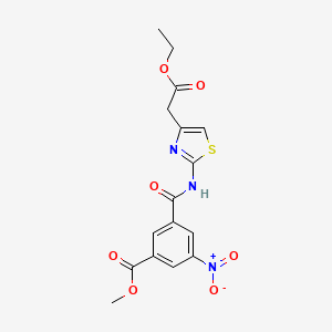 molecular formula C16H15N3O7S B4813049 methyl 3-({[4-(2-ethoxy-2-oxoethyl)-1,3-thiazol-2-yl]amino}carbonyl)-5-nitrobenzoate 