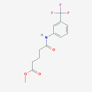 molecular formula C13H14F3NO3 B4813052 Methyl 5-oxo-5-[3-(trifluoromethyl)anilino]pentanoate 