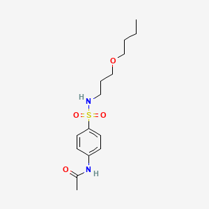 molecular formula C15H24N2O4S B4813057 N-{4-[(3-butoxypropyl)sulfamoyl]phenyl}acetamide 