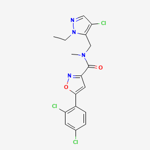 N-[(4-chloro-1-ethyl-1H-pyrazol-5-yl)methyl]-5-(2,4-dichlorophenyl)-N-methyl-3-isoxazolecarboxamide