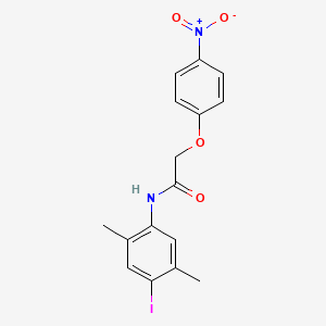 molecular formula C16H15IN2O4 B4813069 N-(4-iodo-2,5-dimethylphenyl)-2-(4-nitrophenoxy)acetamide 