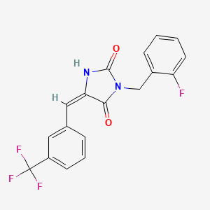 3-(2-fluorobenzyl)-5-[3-(trifluoromethyl)benzylidene]-2,4-imidazolidinedione