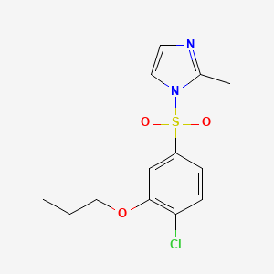 molecular formula C13H15ClN2O3S B4813113 1-(4-Chloro-3-propoxyphenyl)sulfonyl-2-methylimidazole 