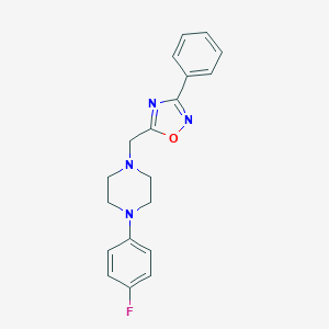 molecular formula C19H19FN4O B481313 1-(4-Fluorophenyl)-4-[(3-phenyl-1,2,4-oxadiazol-5-yl)methyl]piperazine CAS No. 667879-31-4