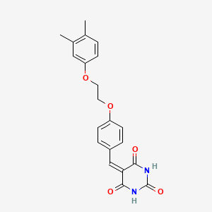 5-{4-[2-(3,4-dimethylphenoxy)ethoxy]benzylidene}pyrimidine-2,4,6(1H,3H,5H)-trione