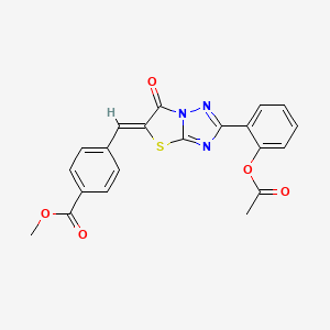 METHYL 4-{[(5Z)-2-[2-(ACETYLOXY)PHENYL]-6-OXO-5H,6H-[1,2,4]TRIAZOLO[3,2-B][1,3]THIAZOL-5-YLIDENE]METHYL}BENZOATE