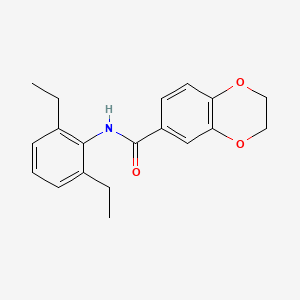 molecular formula C19H21NO3 B4813181 N-(2,6-diethylphenyl)-2,3-dihydro-1,4-benzodioxine-6-carboxamide 