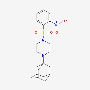 molecular formula C20H27N3O4S B4813195 1-(1-adamantyl)-4-[(2-nitrophenyl)sulfonyl]piperazine 