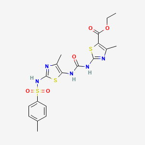 ETHYL 4-METHYL-2-({[4-METHYL-2-(4-METHYLBENZENESULFONAMIDO)-1,3-THIAZOL-5-YL]CARBAMOYL}AMINO)-1,3-THIAZOLE-5-CARBOXYLATE