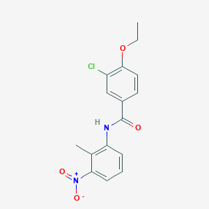 molecular formula C16H15ClN2O4 B4813207 3-chloro-4-ethoxy-N-(2-methyl-3-nitrophenyl)benzamide 