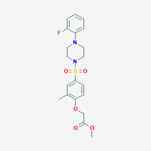 methyl (4-{[4-(2-fluorophenyl)-1-piperazinyl]sulfonyl}-2-methylphenoxy)acetate