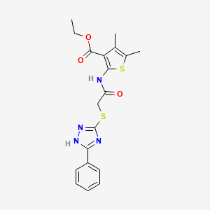 ethyl 4,5-dimethyl-2-({[(5-phenyl-4H-1,2,4-triazol-3-yl)thio]acetyl}amino)-3-thiophenecarboxylate