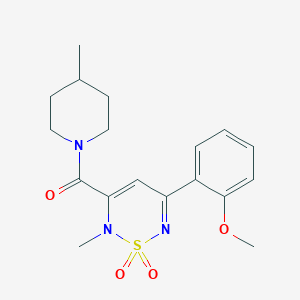 5-(2-methoxyphenyl)-2-methyl-3-[(4-methyl-1-piperidinyl)carbonyl]-2H-1,2,6-thiadiazine 1,1-dioxide