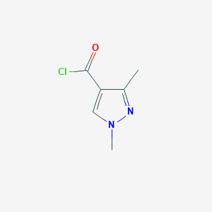 molecular formula C6H7ClN2O B048133 1,3-二甲基-1H-吡唑-4-羰基氯 CAS No. 113100-61-1