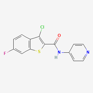 molecular formula C14H8ClFN2OS B4813357 3-chloro-6-fluoro-N-(pyridin-4-yl)-1-benzothiophene-2-carboxamide 