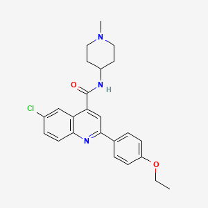 molecular formula C24H26ClN3O2 B4813367 6-chloro-2-(4-ethoxyphenyl)-N-(1-methylpiperidin-4-yl)quinoline-4-carboxamide 