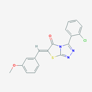 molecular formula C18H12ClN3O2S B481337 3-(2-chlorophenyl)-6-(3-methoxybenzylidene)[1,3]thiazolo[2,3-c][1,2,4]triazol-5(6H)-one CAS No. 723735-86-2