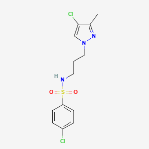 4-CHLORO-N~1~-[3-(4-CHLORO-3-METHYL-1H-PYRAZOL-1-YL)PROPYL]-1-BENZENESULFONAMIDE