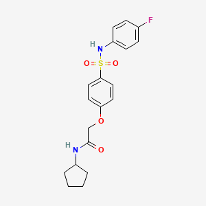 N-cyclopentyl-2-[4-[(4-fluorophenyl)sulfamoyl]phenoxy]acetamide