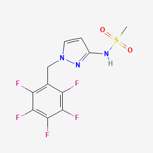 molecular formula C11H8F5N3O2S B4813399 N-[1-(2,3,4,5,6-PENTAFLUOROBENZYL)-1H-PYRAZOL-3-YL]METHANESULFONAMIDE 