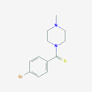molecular formula C12H15BrN2S B481340 (4-Bromophenyl)(4-methylpiperazin-1-yl)methanethione CAS No. 675190-35-9