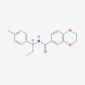 N-[1-(4-methylphenyl)propyl]-2,3-dihydro-1,4-benzodioxine-6-carboxamide