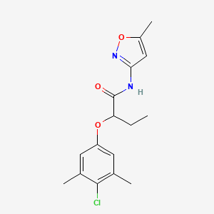 2-(4-chloro-3,5-dimethylphenoxy)-N-(5-methyl-1,2-oxazol-3-yl)butanamide