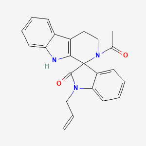 molecular formula C23H21N3O2 B4813438 2-acetyl-1'-(prop-2-en-1-yl)-2,3,4,9-tetrahydrospiro[beta-carboline-1,3'-indol]-2'(1'H)-one 