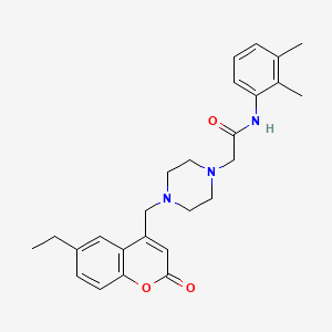 N-(2,3-dimethylphenyl)-2-{4-[(6-ethyl-2-oxo-2H-chromen-4-yl)methyl]piperazin-1-yl}acetamide