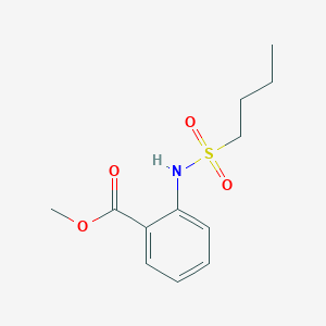 molecular formula C12H17NO4S B4813461 methyl 2-[(butylsulfonyl)amino]benzoate 