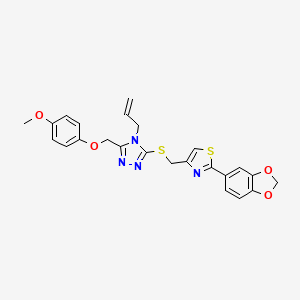 4-allyl-3-({[2-(1,3-benzodioxol-5-yl)-1,3-thiazol-4-yl]methyl}thio)-5-[(4-methoxyphenoxy)methyl]-4H-1,2,4-triazole