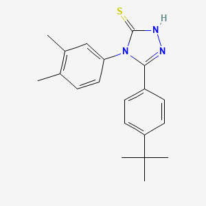 molecular formula C20H23N3S B4813488 5-(4-tert-butylphenyl)-4-(3,4-dimethylphenyl)-2,4-dihydro-3H-1,2,4-triazole-3-thione 