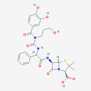B048135 (2S,5R,6R)-6-[[2-[[(3,4-dihydroxybenzoyl)-(3-hydroxypropyl)carbamoyl]amino]-2-phenylacetyl]amino]-3,3-dimethyl-7-oxo-4-thia-1-azabicyclo[3.2.0]heptane-2-carboxylic acid CAS No. 112421-25-7