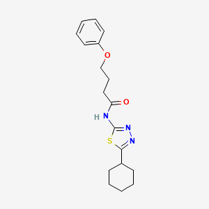 N-(5-cyclohexyl-1,3,4-thiadiazol-2-yl)-4-phenoxybutanamide