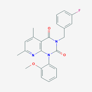 3-[(3-FLUOROPHENYL)METHYL]-1-(2-METHOXYPHENYL)-5,7-DIMETHYL-1H,2H,3H,4H-PYRIDO[2,3-D]PYRIMIDINE-2,4-DIONE