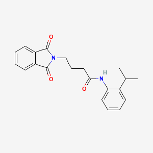 molecular formula C21H22N2O3 B4813566 4-(1,3-dioxoisoindol-2-yl)-N-(2-propan-2-ylphenyl)butanamide 