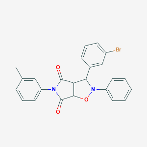 molecular formula C24H19BrN2O3 B481358 3-(3-bromophenyl)-5-(3-methylphenyl)-2-phenyldihydro-2H-pyrrolo[3,4-d]isoxazole-4,6(3H,5H)-dione CAS No. 1005252-53-8