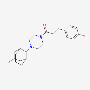 molecular formula C23H31FN2O B4813582 1-[4-(2-ADAMANTYL)PIPERAZINO]-3-(4-FLUOROPHENYL)-1-PROPANONE 