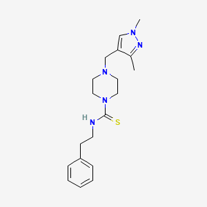 4-[(1,3-DIMETHYL-1H-PYRAZOL-4-YL)METHYL]-N~1~-PHENETHYLTETRAHYDRO-1(2H)-PYRAZINECARBOTHIOAMIDE