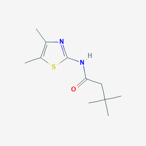 molecular formula C11H18N2OS B4813604 N-(4,5-dimethyl-1,3-thiazol-2-yl)-3,3-dimethylbutanamide 