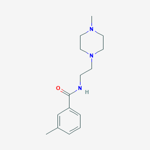 molecular formula C15H23N3O B4813624 3-methyl-N-[2-(4-methylpiperazin-1-yl)ethyl]benzamide 