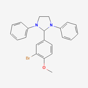 molecular formula C22H21BrN2O B4813629 2-(3-bromo-4-methoxyphenyl)-1,3-diphenylimidazolidine 